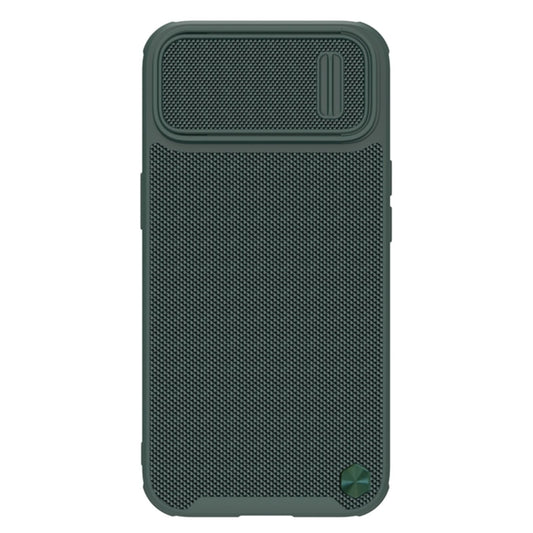 For iPhone 14 Plus NILLKIN Texture MagSafe Camshield PC + TPU Phone Case(Green) - iPhone 14 Plus Cases by NILLKIN | Online Shopping South Africa | PMC Jewellery