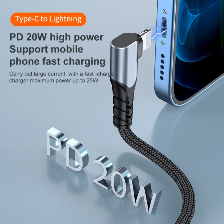 ADC-009 20W USB-C/Type-C to 8 Pin Double Elbow Data Cable, Length:2m - 2 in 1 Cable by PMC TechLife | Online Shopping South Africa | PMC TechLife