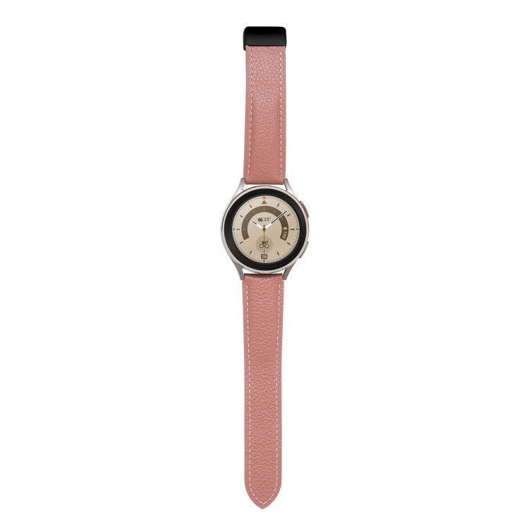 20mm Folding Buckle Genuine Leather Watch Band(Beige White) - free shipping - PMC TechLife - Order now!