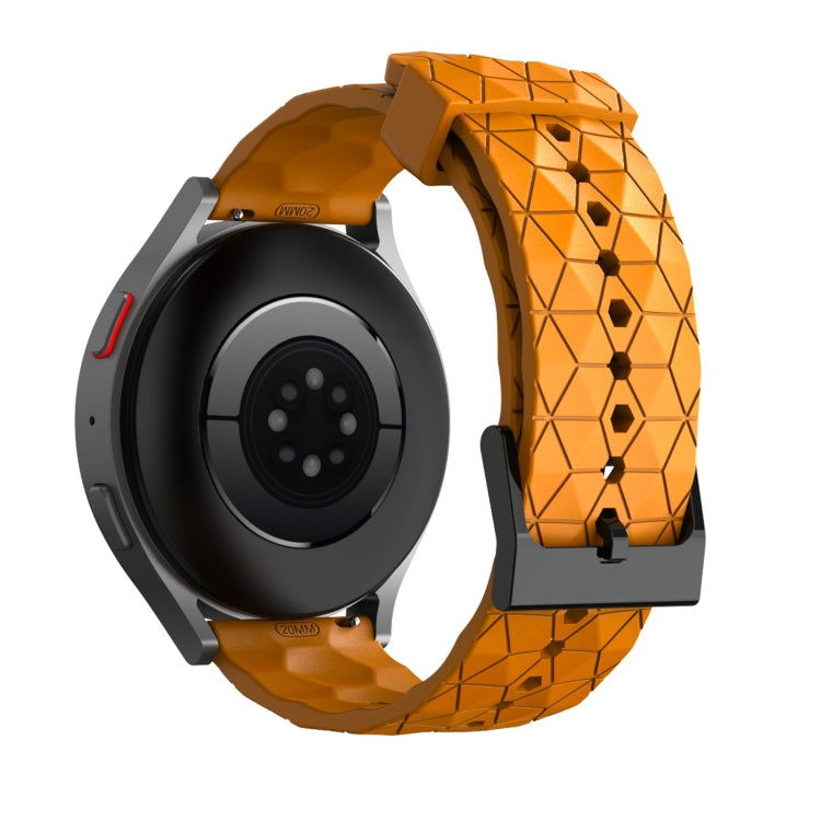 22mm Football Texture Silicone Watch Band(Amber Yellow) - free shipping - PMC TechLife - Order now!