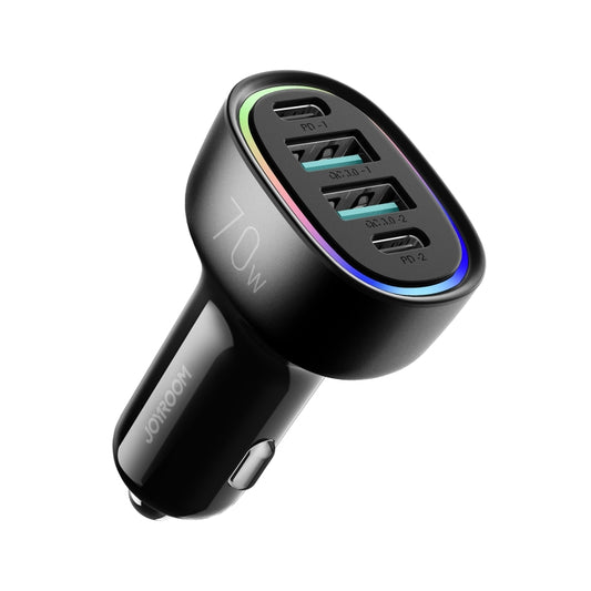JOYROOM JR-CL29  70W 4-Port USB + Type-C Car Charger(Black) - Car Charger by JOYROOM | Online Shopping South Africa | PMC Jewellery