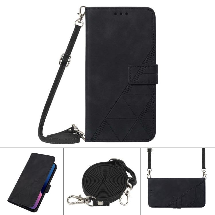 For UMIDIGI A13 / A13 Pro / A13S Crossbody 3D Embossed Flip Leather Phone Case(Black) - More Brand by PMC TechLife | Online Shopping South Africa | PMC TechLife | Buy Now Pay Later Mobicred