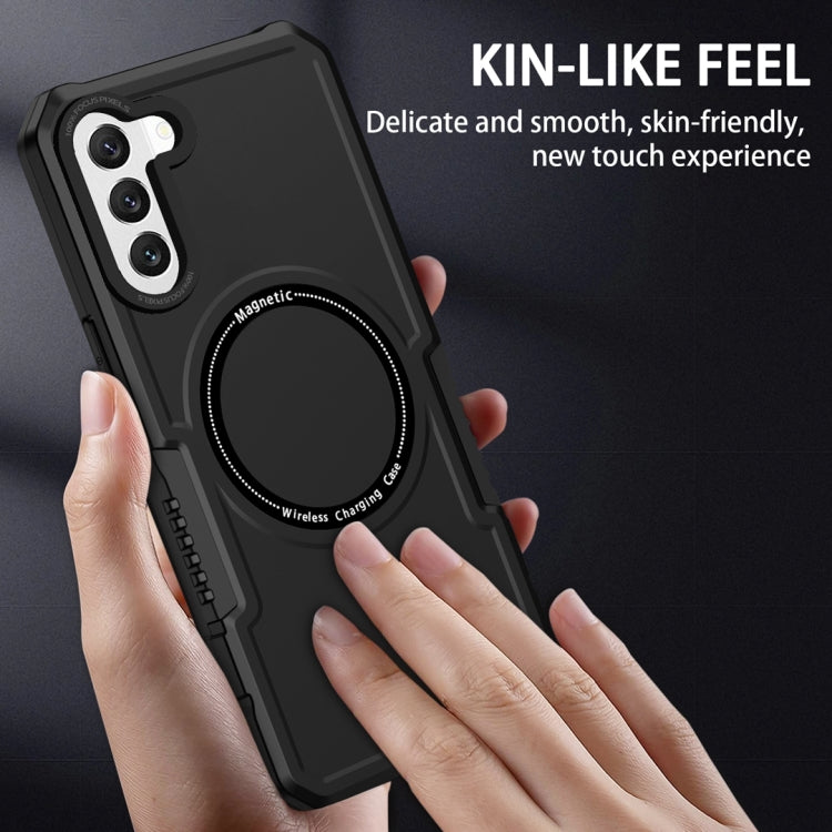 For Samsung Galaxy S22 5G MagSafe Shockproof Armor Phone Case(Black) - Galaxy S22 5G Cases by PMC TechLife | Online Shopping South Africa | PMC TechLife