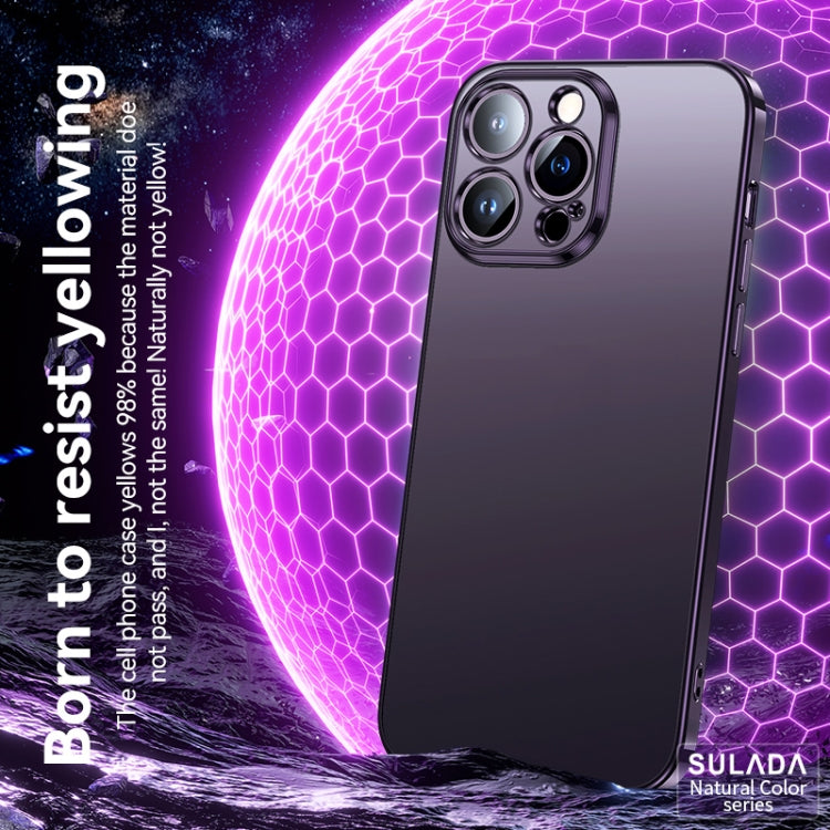 For iPhone 14 SULADA Electroplating Frosted All-inclusive TPU Phone Case(Purple) - iPhone 14 Cases by SULADA | Online Shopping South Africa | PMC Jewellery