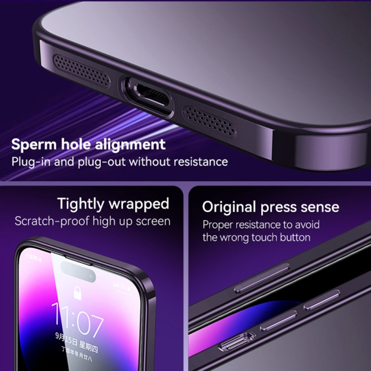 For iPhone 14 SULADA Electroplating Frosted All-inclusive TPU Phone Case(Black) - iPhone 14 Cases by SULADA | Online Shopping South Africa | PMC TechLife