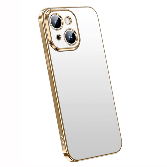 For iPhone 14 Plus SULADA Electroplating Frosted All-inclusive TPU Phone Case(Gold) - iPhone 14 Plus Cases by SULADA | Online Shopping South Africa | PMC Jewellery