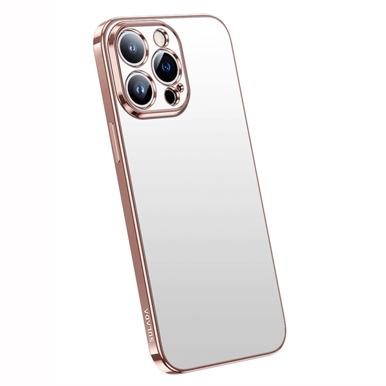 For iPhone 14 Pro SULADA Electroplating Frosted All-inclusive TPU Phone Case(Pink) - iPhone 14 Pro Cases by SULADA | Online Shopping South Africa | PMC Jewellery