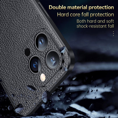 For iPhone 14 Pro Max SULADA Famous Artisan Series Litchi Leather PC + TPU Phone Case(Black) - iPhone 14 Pro Max Cases by SULADA | Online Shopping South Africa | PMC Jewellery