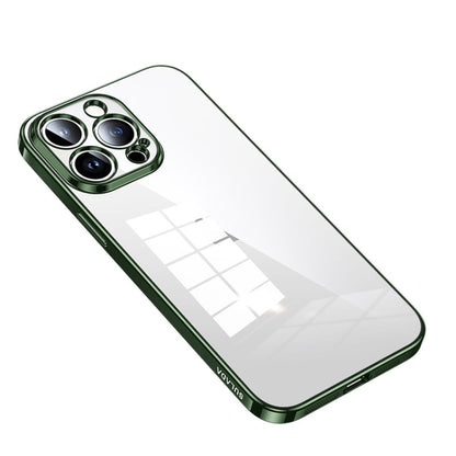 For iPhone 14 Pro SULADA Shine Through Series Plating TPU Transparent Phone Protective Case(Green) - iPhone 14 Pro Cases by SULADA | Online Shopping South Africa | PMC Jewellery