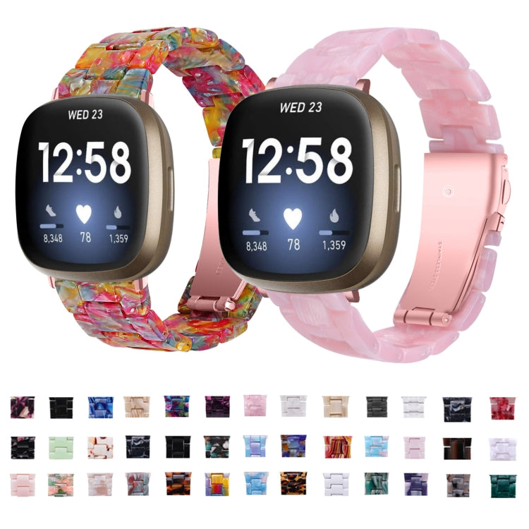 For Fitbit Versa 4 / Sense 2 Universal Resin Watch Band(Shiny White) - free shipping - PMC TechLife - Order now!