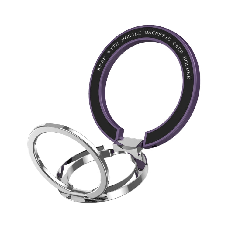 Car Magnetic Dual Axis Ring Phone Holder(Bright Purple) - Ring Holder by PMC Jewellery | Online Shopping South Africa | PMC Jewellery