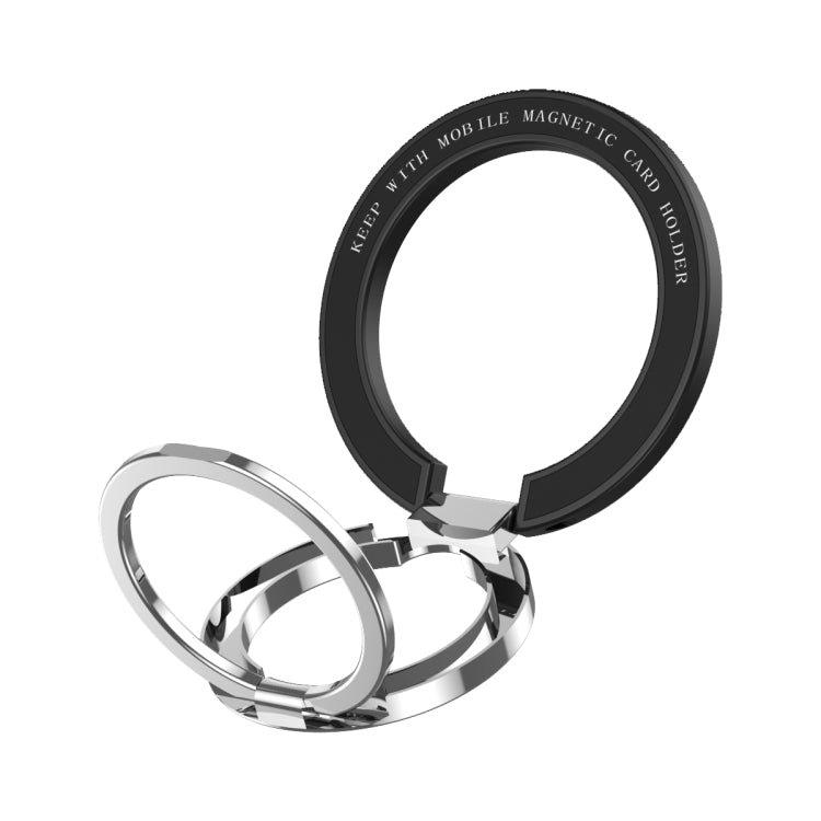 Car Magnetic Dual Axis Ring Phone Holder(Bright Black) - Ring Holder by PMC TechLife | Online Shopping South Africa | PMC TechLife