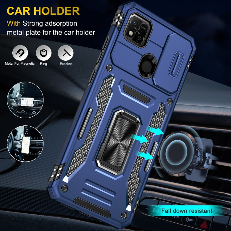 For Xiaomi Redmi 9C / 10A Armor PC + TPU Camera Shield Phone Case(Navy Blue) - free shipping - PMC TechLife - Order now!