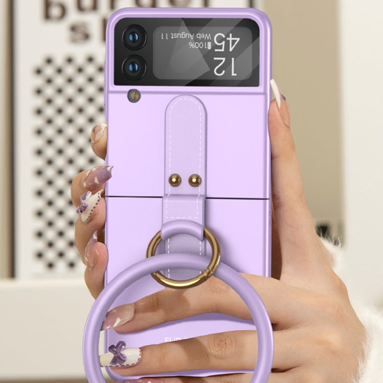 For Samsung Galaxy Z Flip4 GKK Ultrathin Integrated Shockproof Phone Case with Bracelet(Purple) - Galaxy Z Flip4 5G Cases by GKK | Online Shopping South Africa | PMC Jewellery