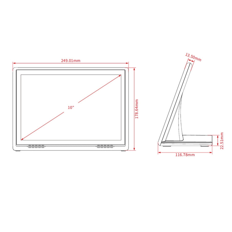 HSD1007A 10.1 inch Touch Screen All in One PC, RK3128 1GB+16GB Android 6.0, Plug:AU Plug(White) - All in One PC by PMC Jewellery | Online Shopping South Africa | PMC Jewellery