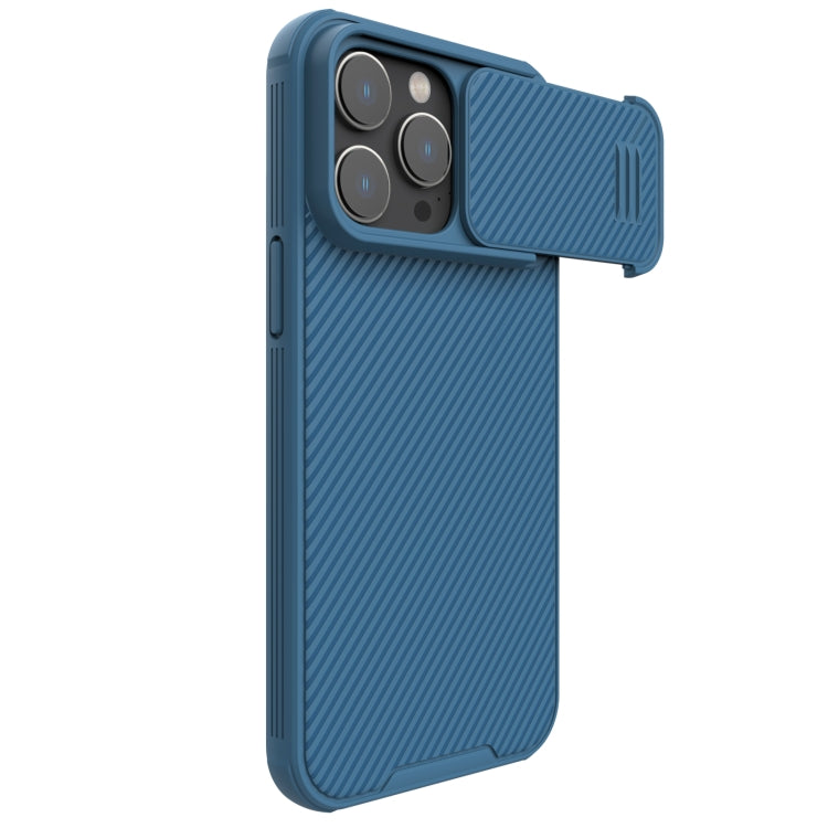 For iPhone 14 Pro Max NILLKIN CamShield S PC Phone Case(Blue) - free shipping - PMC TechLife - Order now!