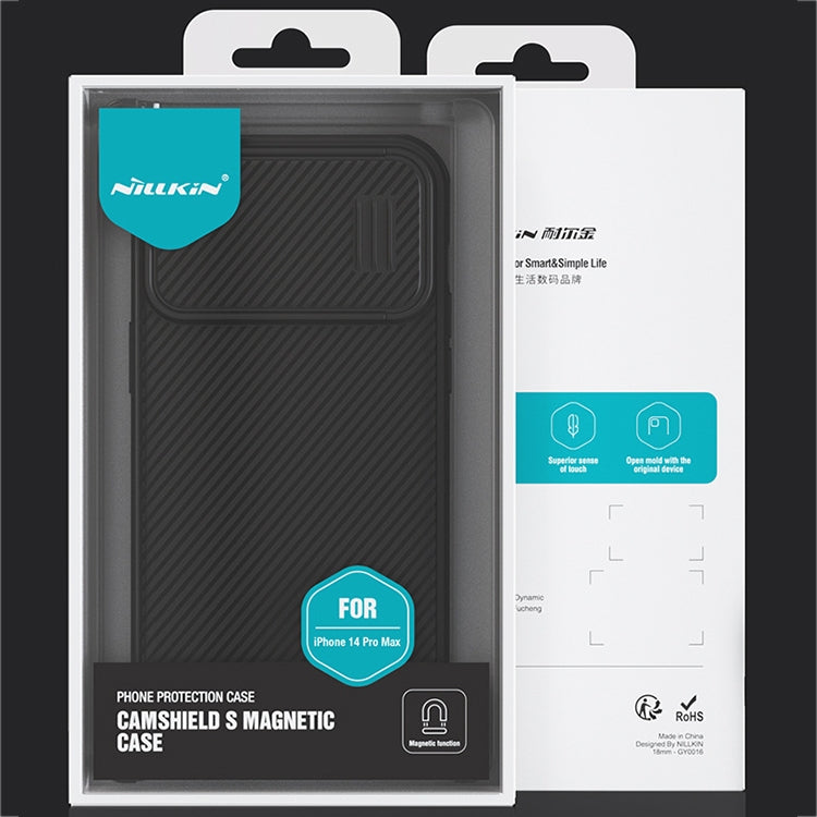 For iPhone 14 Pro Max NILLKIN CamShield S PC Phone Case(Black) - iPhone 14 Pro Max Cases by NILLKIN | Online Shopping South Africa | PMC Jewellery
