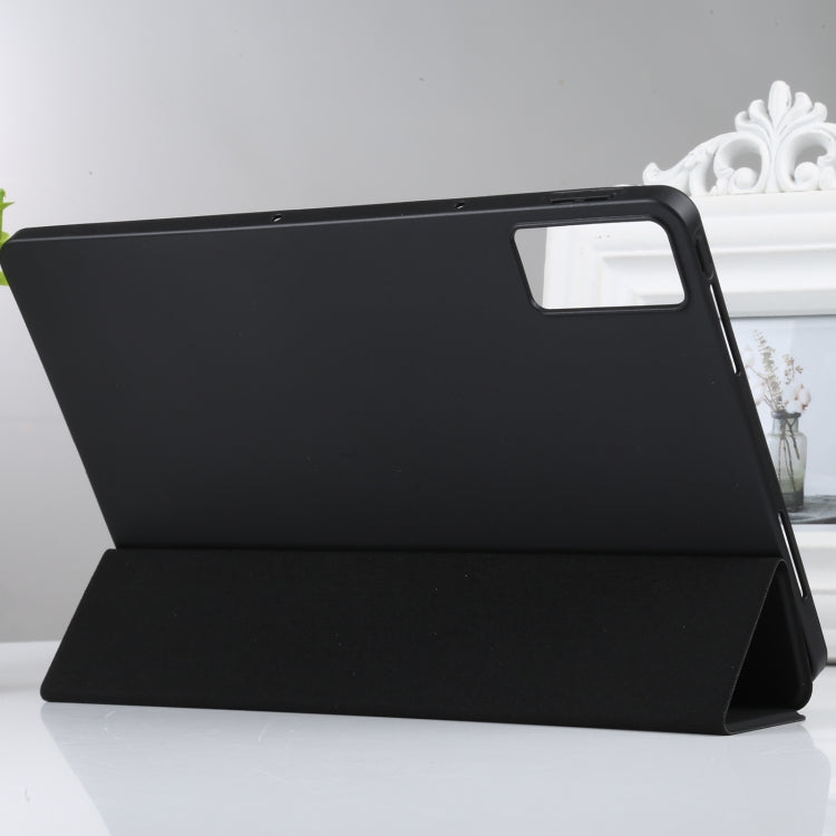 For Xiaomi Redmi Pad 10.61 2022 Three-fold Holder Flip Tablet Leather Case(Black) -  by PMC Jewellery | Online Shopping South Africa | PMC Jewellery