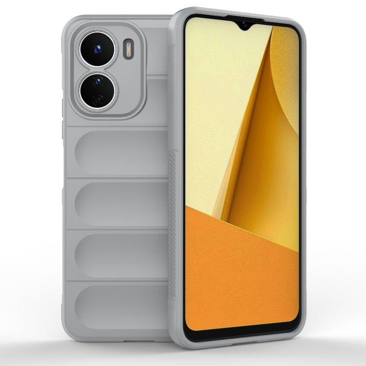 For vivo Y16 4G Global Magic Shield TPU + Flannel Phone Case(Grey) - free shipping - PMC TechLife - Order now!
