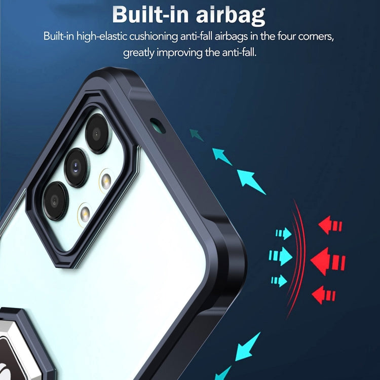 For Samsung Galaxy A02 / M02 Armor Shockproof Magnetic Ring Phone Case(Navy Blue) - free shipping - PMC TechLife - Order now!