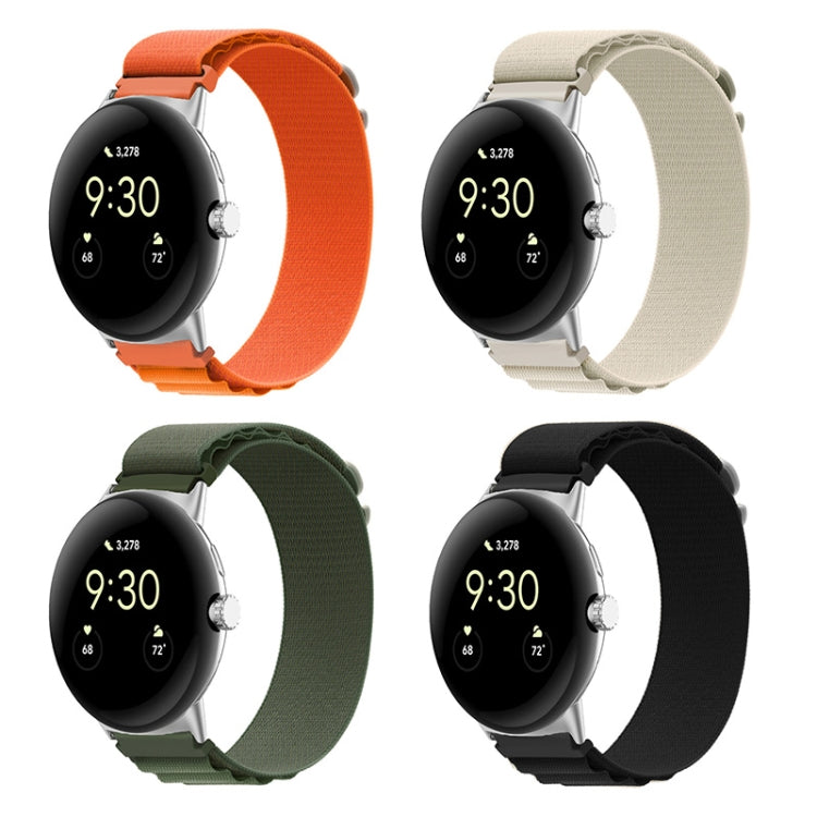 For Google Pixel Watch Nylon Loop Silver Connector Watch Band(Starlight Color) - free shipping - PMC TechLife - Order now!