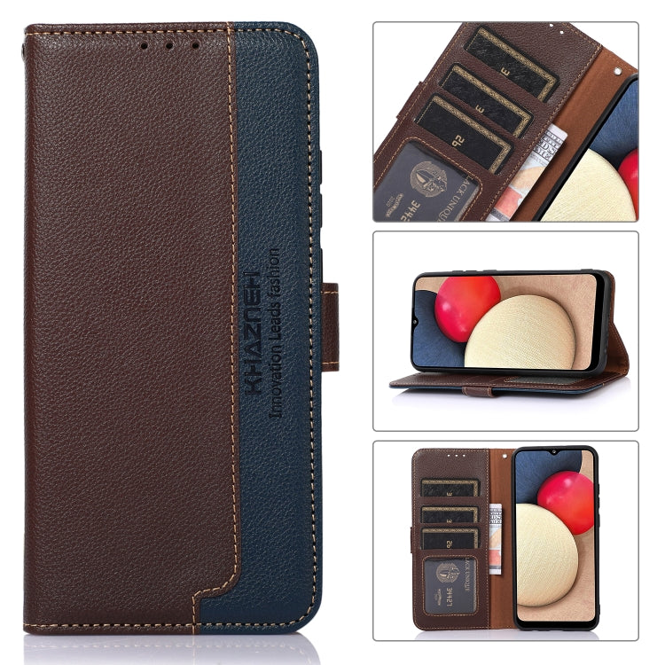 For Xiaomi Redmi Note 12S 4G KHAZNEH Litchi Texture Leather RFID Phone Case(Brown) - free shipping - PMC TechLife - Order now!