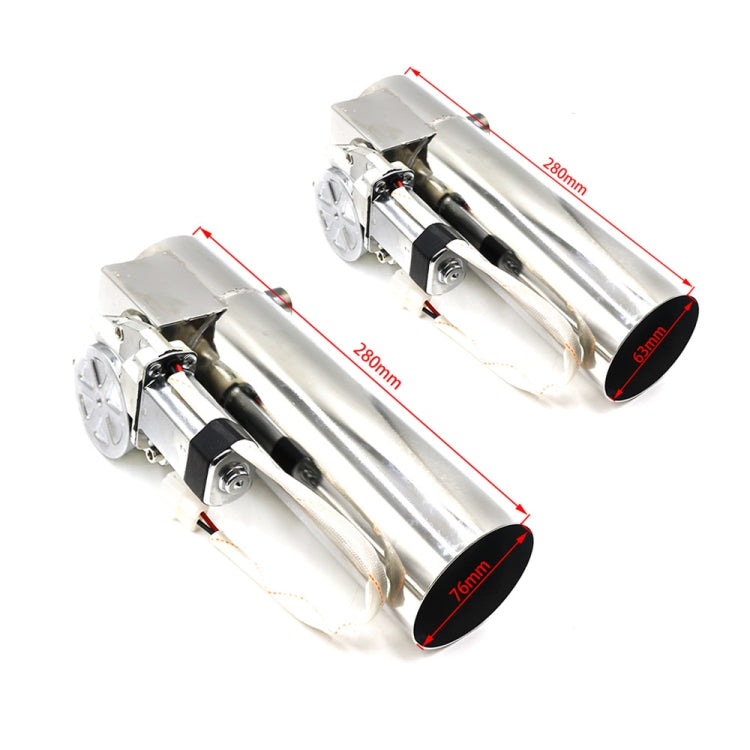 3 inch Car Stainless Steel Straight Pipe Remote Control Electric Exhaust Valve - Exhaust Pipes by PMC TechLife | Online Shopping South Africa | PMC TechLife | Buy Now Pay Later Mobicred