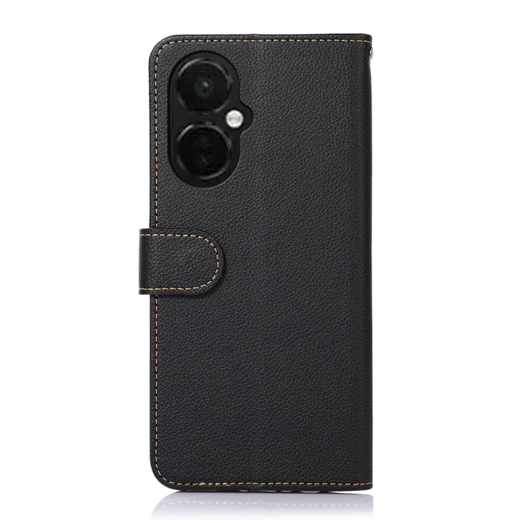 For OnePlus Nord CE 3 Lite KHAZNEH Litchi Texture Leather RFID Phone Case(Black) - OnePlus Cases by PMC Jewellery | Online Shopping South Africa | PMC Jewellery