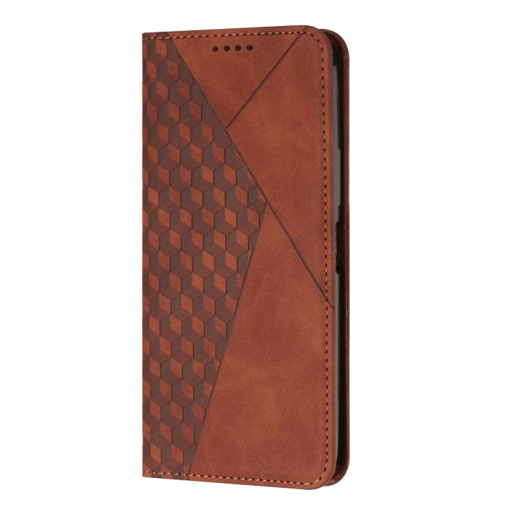 For Xiaomi Redmi Note 12 Pro Speed / Poco X5 Pro 5G Diamond Pattern Skin Feel Magnetic Leather Phone Case(Brown) - free shipping - PMC TechLife - Order now!
