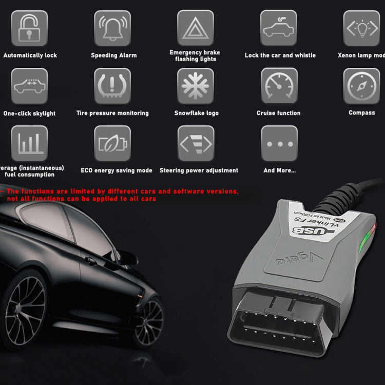 Vgate Vlinker FS ELM327 USB OBD2 Car Diagnostic Tool - free shipping - PMC TechLife - Order now!