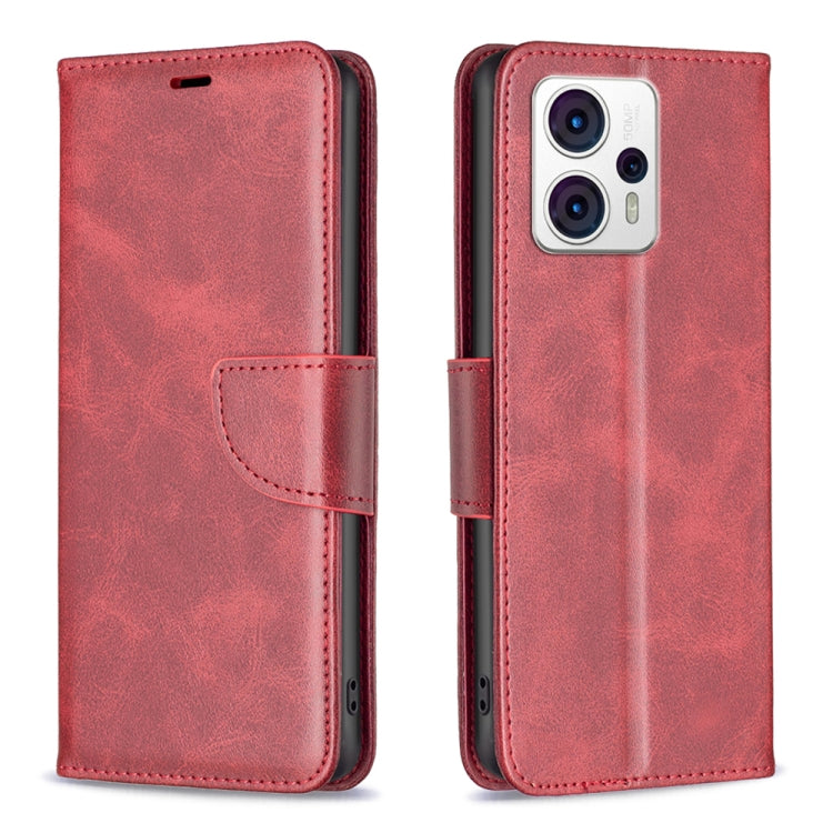 For Motorola Moto G13 4G/G23 4G/G53 5G Lambskin Texture Leather Phone Case(Red) - Motorola Cases by PMC Jewellery | Online Shopping South Africa | PMC Jewellery