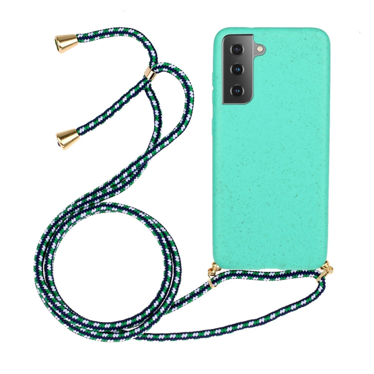 For Samsung Galaxy A54 5G Wheat Straw Material + TPU Phone Case with Lanyard(Green) - free shipping - PMC TechLife - Order now!