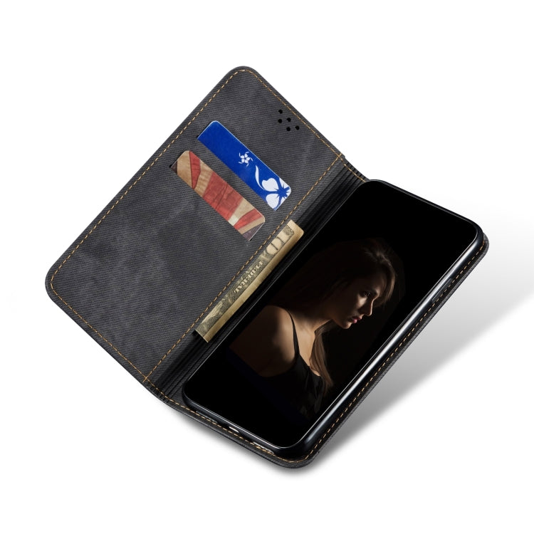 For Xiaomi Poco X5 Pro 5G / Redmi Note 12 Pro Speed Denim Texture Leather Phone Case(Brown) - free shipping - PMC TechLife - Order now!
