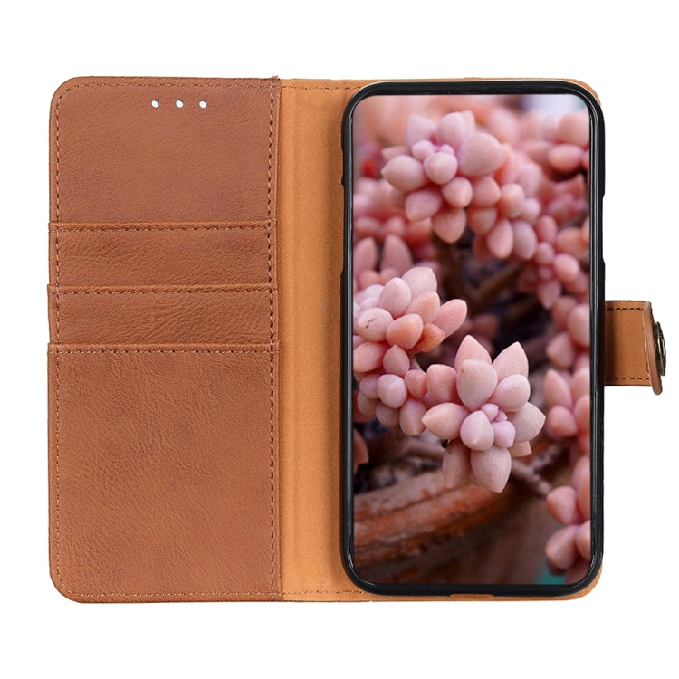 For OnePlus Nord CE 3 Lite KHAZNEH Cowhide Texture Flip Leather Phone Case(Brown) - free shipping - PMC TechLife - Order now!