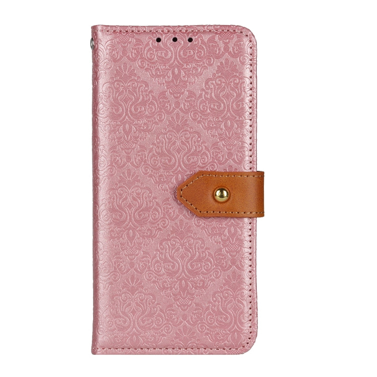 For OnePlus Nord CE 3 Lite European Floral Embossed Flip Leather Phone Case(Pink) - OnePlus Cases by PMC Jewellery | Online Shopping South Africa | PMC Jewellery