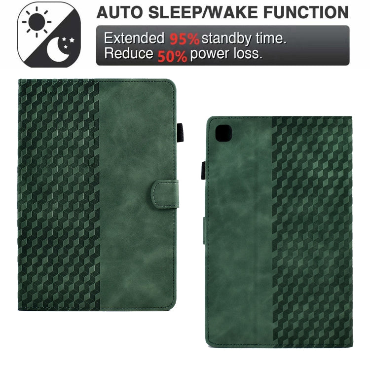 For Samsung Galaxy Tab A7 Lite T220 / T225 Rhombus Embossed Leather Tablet Case(Green) - free shipping - PMC TechLife - Order now!
