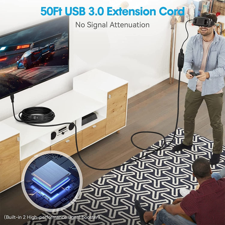 USB 3.0 Male to Female Data Sync Super Speed Extension Cable, Length:20m - free shipping - PMC TechLife - Order now!