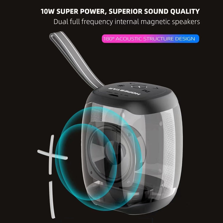 HOPESTAR P50 mini TWS Outdoor RGB Light IPX6 Waterproof Bluetooth Speaker(Grey) - Waterproof Speaker by HOPESTAR | Online Shopping South Africa | PMC Jewellery