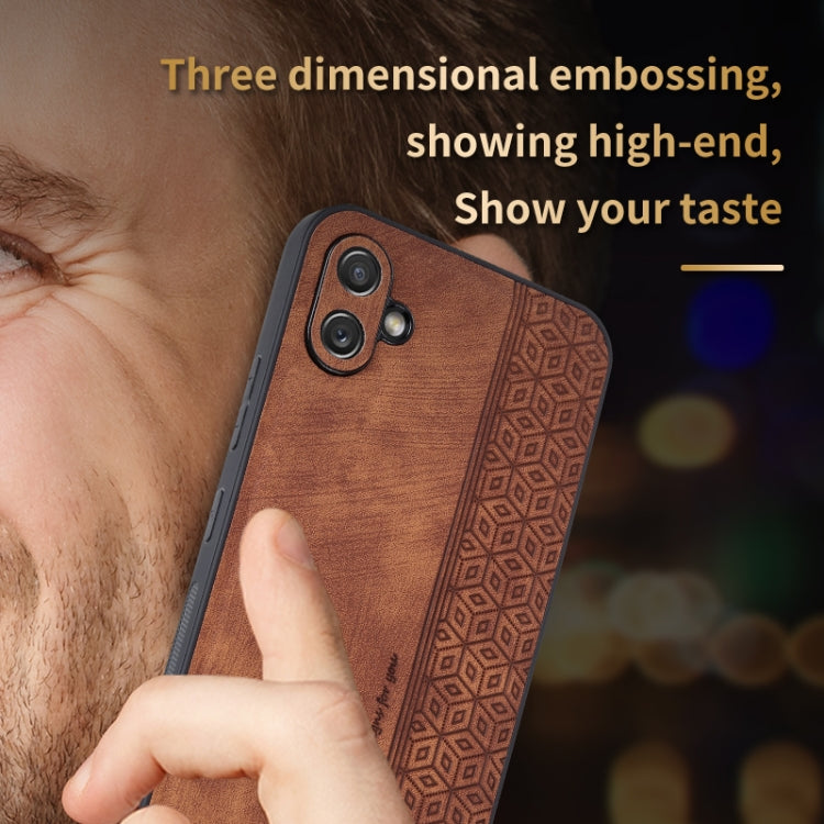 For Samsung Galaxy A04e AZNS 3D Embossed Skin Feel Phone Case(Black) - Galaxy Phone Cases by AZNS | Online Shopping South Africa | PMC TechLife | Buy Now Pay Later Mobicred