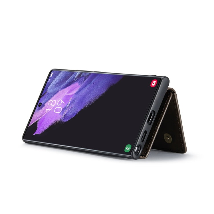 For Samsung Galaxy S23 Ultra 5G DG.MING M2 Series 3-Fold Multi Card Bag + Phone Case(Coffee) - free shipping - PMC TechLife - Order now!