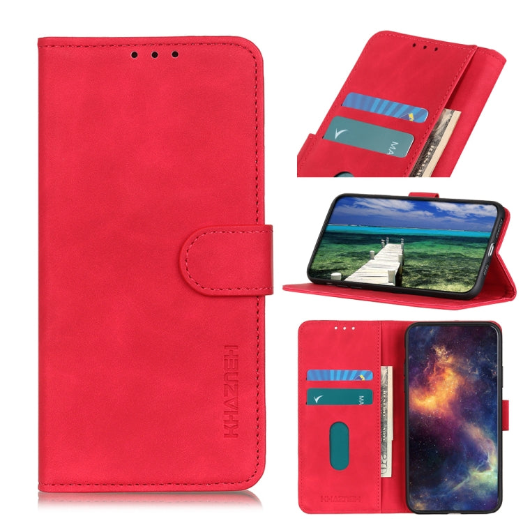 For Xiaomi Redmi 11A / 12C KHAZNEH Retro Texture Flip Leather Phone Case(Red) - free shipping - PMC TechLife - Order now!
