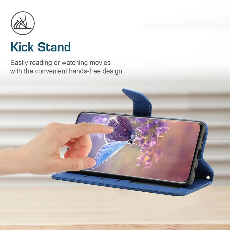 For Xiaomi 13 Lite HT03 Skin Feel Butterfly Embossed Flip Leather Phone Case(Blue) - free shipping - PMC TechLife - Order now!
