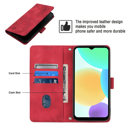 For Infinix Smart 6 Skin-feel Embossed Leather Phone Case(Red) - Infinix Cases by PMC Jewellery | Online Shopping South Africa | PMC Jewellery