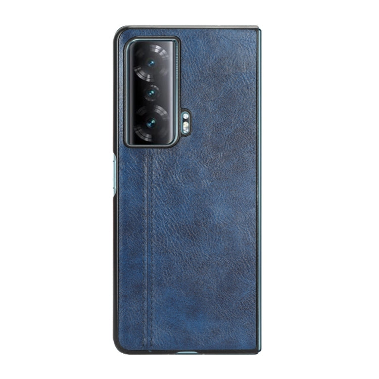 For Honor Magic Vs Sewing Cow Pattern Skin PC + PU + TPU Phone Case(Blue) - Honor Cases by PMC Jewellery | Online Shopping South Africa | PMC Jewellery