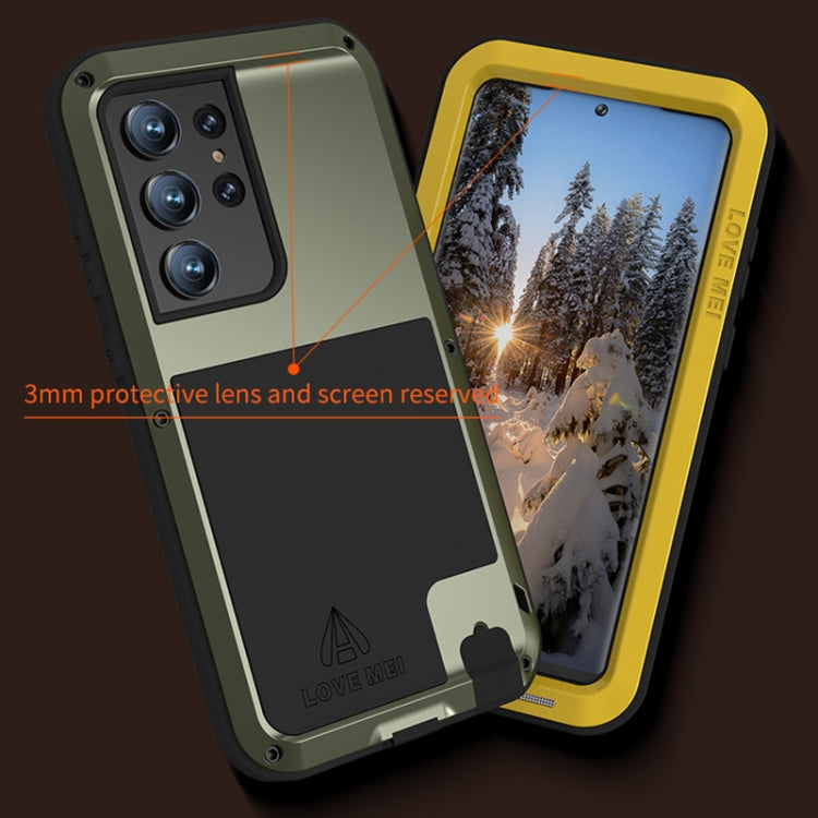 For Samsung Galaxy S23 Ultra 5G LOVE MEI Metal Shockproof Life Waterproof Dustproof Phone Case(Black) - Galaxy S23 Ultra 5G Cases by LOVE MEI | Online Shopping South Africa | PMC Jewellery | Buy Now Pay Later Mobicred