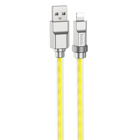 hoco U113 2.4A USB to 8 Pin Silicone Data Cable, Length: 1m(Gold) - Normal Style Cable by hoco | Online Shopping South Africa | PMC Jewellery