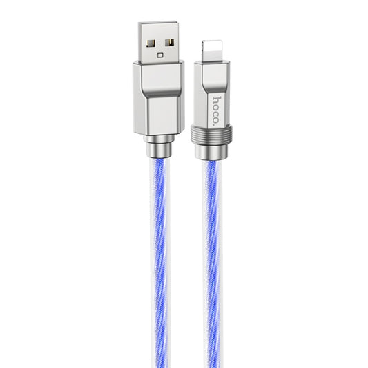 hoco U113 2.4A USB to 8 Pin Silicone Data Cable, Length: 1m(Blue) - Normal Style Cable by hoco | Online Shopping South Africa | PMC Jewellery