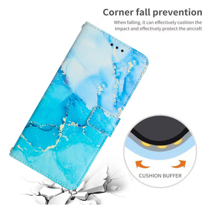 For Motorola Moto G73 Painted Marble Pattern Leather Phone Case(Blue Green) - Motorola Cases by PMC Jewellery | Online Shopping South Africa | PMC Jewellery