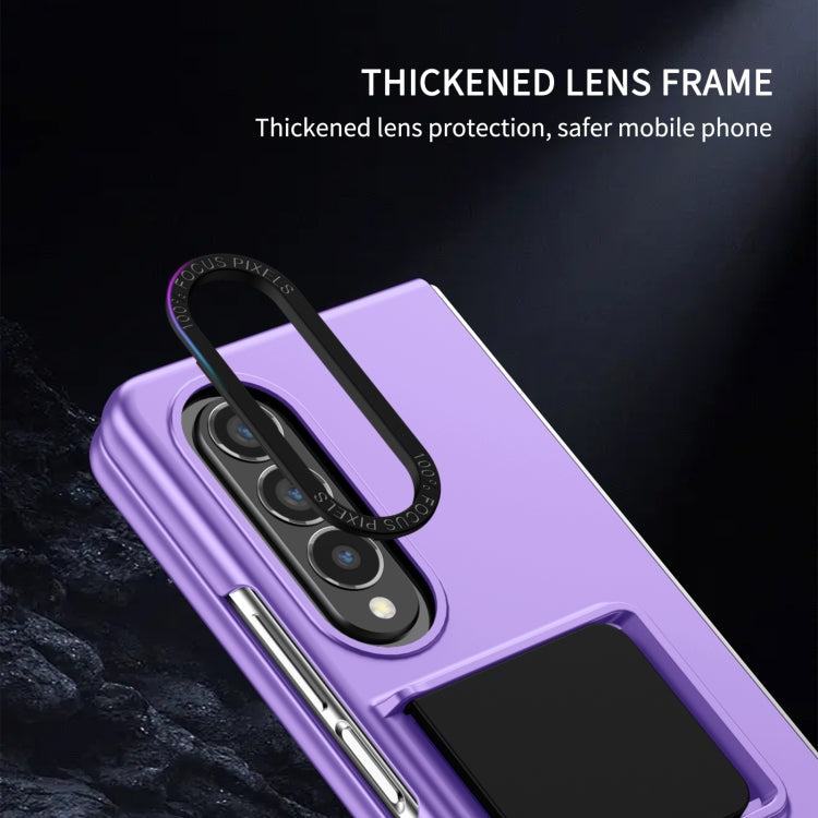 For Samsung Galaxy Z Fold3 5G Three-dimensional Folding Holder PC Phone Case(Purple) - free shipping - PMC TechLife - Order now!