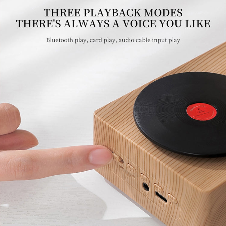 T19 Creative Retro Desktop Wireless Bluetooth Speaker(Wood) - Desktop Speaker by PMC TechLife | Online Shopping South Africa | PMC TechLife